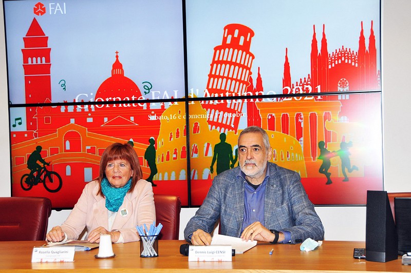 Rosella Quagliarini (Fai) e Dennis Luigi Censi (Fondazione Carifac) (foto Cico)