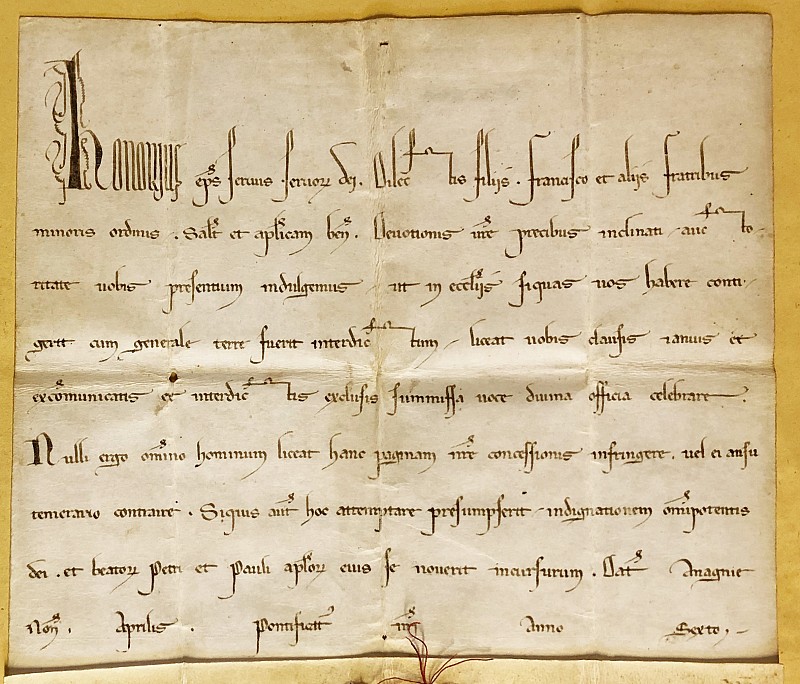 San Francesco, documenti inediti