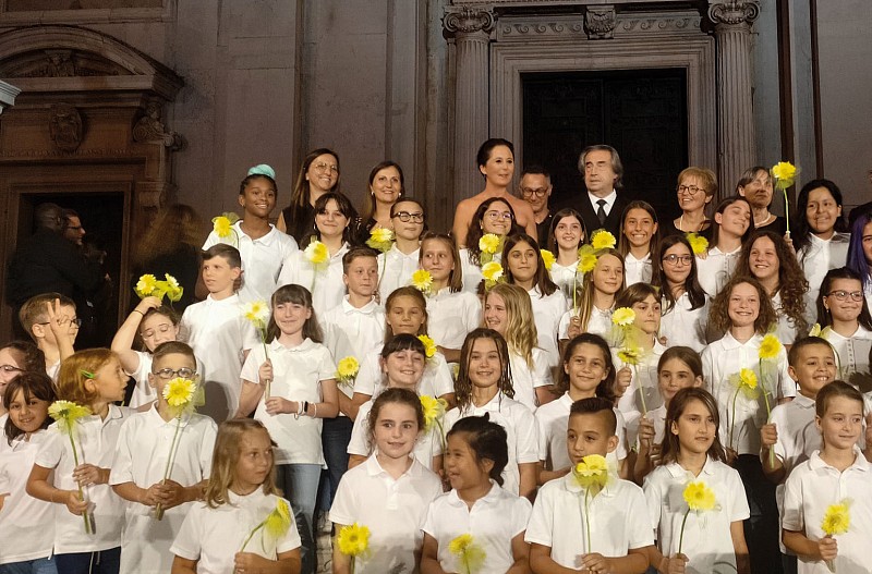 I bambini del coro Akademia con Muti