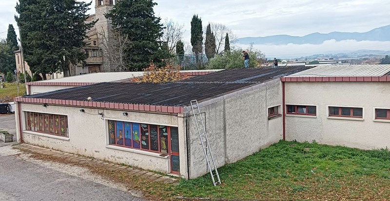 Intervento sulla copertura della scuola S. Maria
