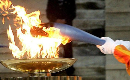 Fiamma olimpica nelle Marche