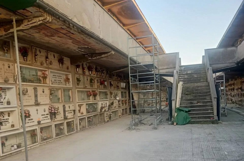 Nuovo intervento al cimitero