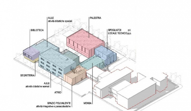 Ricostruzione della scuola Giovanni Paolo II