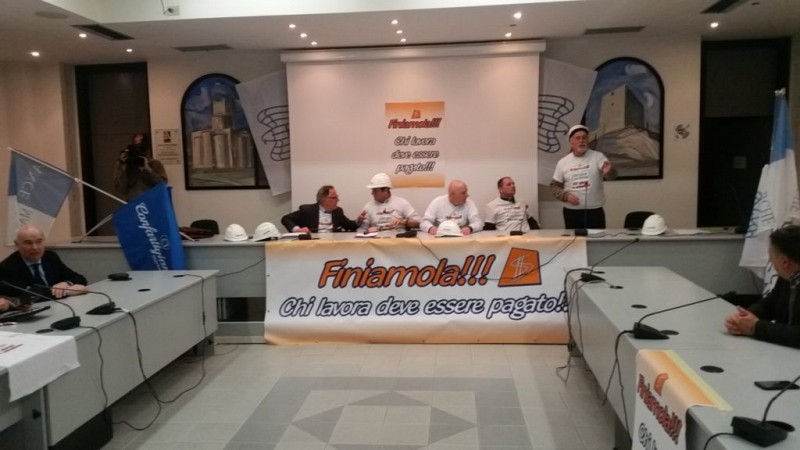La protesta lungo la statale